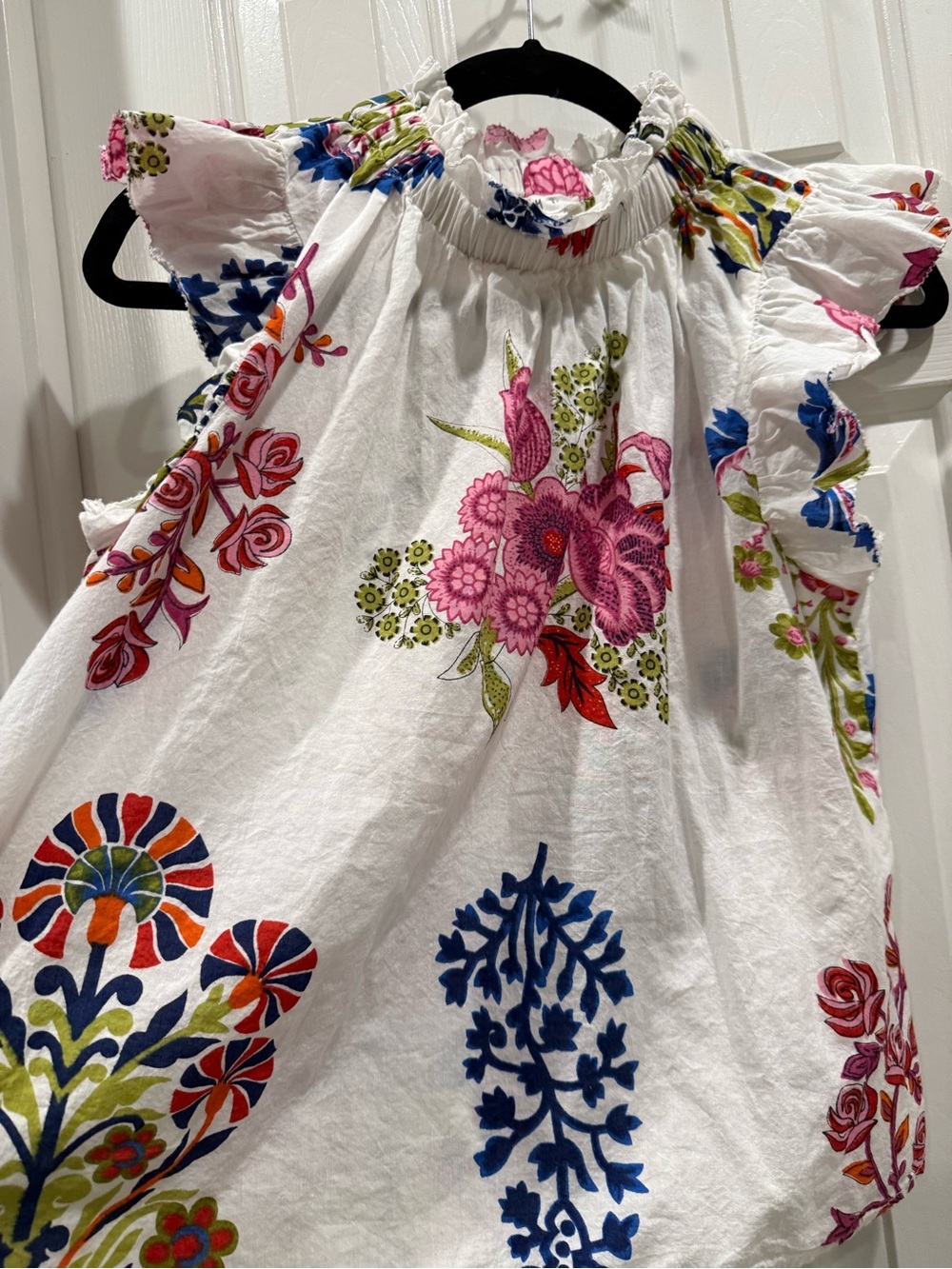 THML White Floral Tunic with Multicolor Print - Picture 4 of 5